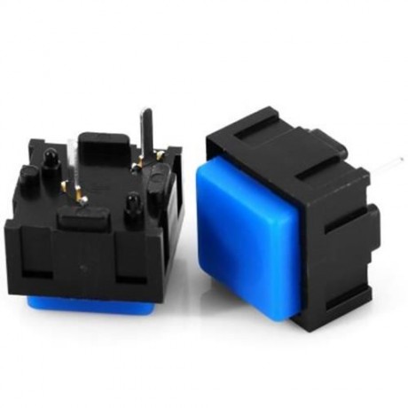 10PCS PRACTICAL AC 12V 50MA 2PIN PUSH BUTTON SWITCH SET FOR DIY PROJECT (BLUE)