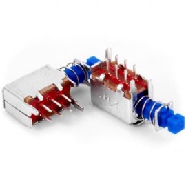 20PCS PRACTICAL DC 50V 0.3A SELF LOCKING PUSH BUTTON SWITCH SET FOR DIY PROJECT (BLUE)