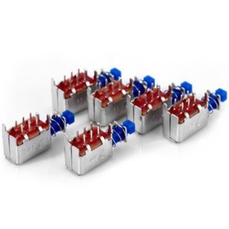 20PCS PRACTICAL DC 50V 0.3A SELF LOCKING PUSH BUTTON SWITCH SET FOR DIY PROJECT (BLUE)