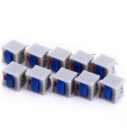 10PCS PRACTICAL DIY DC 30V 0.1A NON - LOCKING PUSH BUTTON SWITCH SET (GRAY)