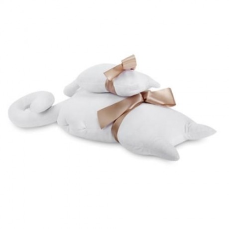 STUFFED CAT SHAPE PLUSH DOLL TOY BIRTHDAY CHRISTMAS GIFT (WHITE)