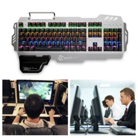 7PIN PK - 900 MECHANICAL KEYBOARD WITH RGB BACKLIGHT (GUN METAL)