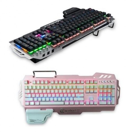 7PIN PK - 900 MECHANICAL KEYBOARD WITH RGB BACKLIGHT (GUN METAL)