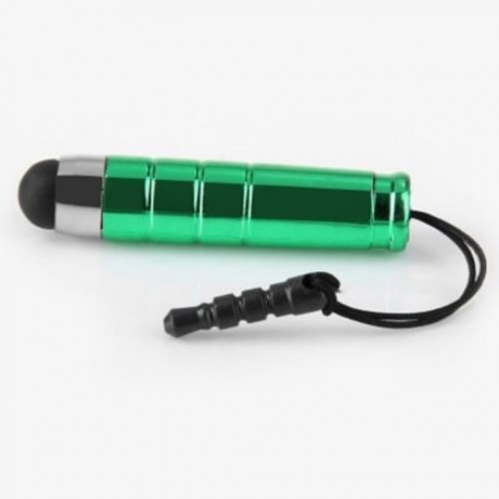 STYLUS PEN WITH 3.5MM DUST PLUG FOR IPHONE IPAD SAMSUNG SMARTPHONE (GREEN)