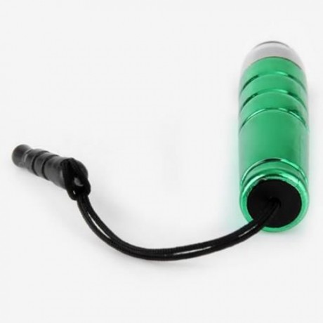 STYLUS PEN WITH 3.5MM DUST PLUG FOR IPHONE IPAD SAMSUNG SMARTPHONE (GREEN)