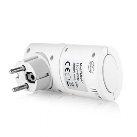 7-DAY DIGITAL PROGRAMMABLE SMART SOCKET PLUG-IN TIMER SWITCH (WHITE)