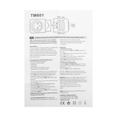 7-DAY DIGITAL PROGRAMMABLE SMART SOCKET PLUG-IN TIMER SWITCH (WHITE)