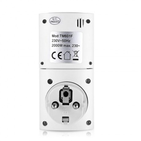 7-DAY DIGITAL PROGRAMMABLE SMART SOCKET PLUG-IN TIMER SWITCH (WHITE)