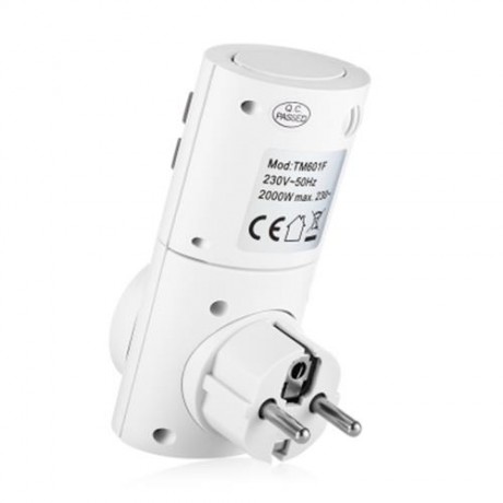 7-DAY DIGITAL PROGRAMMABLE SMART SOCKET PLUG-IN TIMER SWITCH (WHITE)