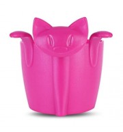 PLASTIC CAT SHAPE TEA INFUSER STRAINER (DEEP ROSE RED)