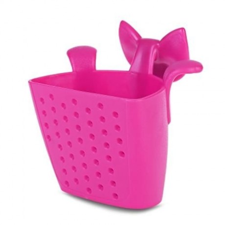 PLASTIC CAT SHAPE TEA INFUSER STRAINER (DEEP ROSE RED)