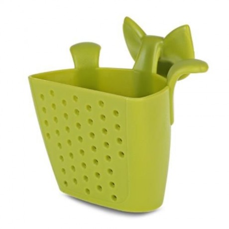 PLASTIC CAT SHAPE TEA INFUSER STRAINER (GREEN)