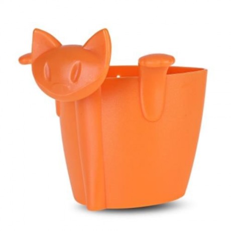 PLASTIC CAT SHAPE TEA INFUSER STRAINER (ORANGE)