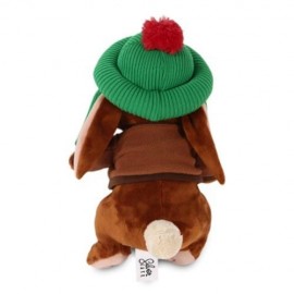 STUFFED RABBIT SHAPE PLUSH DOLL TOY BIRTHDAY CHRISTMAS GIFT (BROWN)