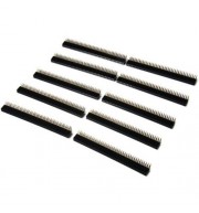 DIY DOUBLE ROW 2 X 40PIN 2.0MM PITCH 90 DEGREE PIN HEADERS - 10PCS (BLACK)
