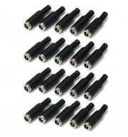 JL0569B MULTIFUNCTIONAL DIY 2.5MM DC POWER SOCKET - 20PCS (BLACK)