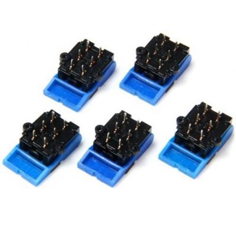 MULTIFUNCTIONAL DIY DC 50V 0.2A 6PIN TELEPHONE SWITCH - 20PCS (BLUE)