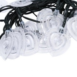 SOLAR POWERED ROMANTIC HEART-SHAPED STRING LIGHT LAMP (WARM WHITE LIGHT)