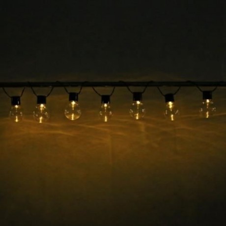 SOLAR POWERED WATERPROOF 10 LEDS STRING LIGHT LAMP (WARM WHITE LIGHT)