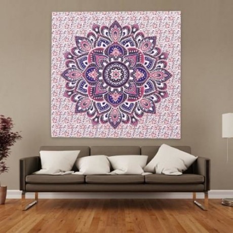 148 X 148CM LOTUS PATTERN BEACH TOWEL WALL TAPESTRY (COLORMIX)
