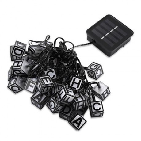 WATERPROOF SOLAR POWERED LETTER STRING LAMP CHRISTMAS DECOR (WARM WHITE LIGHT)