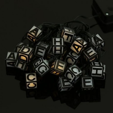 WATERPROOF SOLAR POWERED LETTER STRING LAMP CHRISTMAS DECOR (WARM WHITE LIGHT)