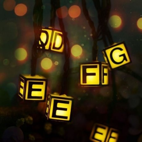 WATERPROOF SOLAR POWERED LETTER STRING LAMP CHRISTMAS DECOR (WARM WHITE LIGHT)