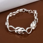 STYLISH CHIC WOMEN'S SOLID COLOR OPENWORK LINK BRACELET (SILVER)