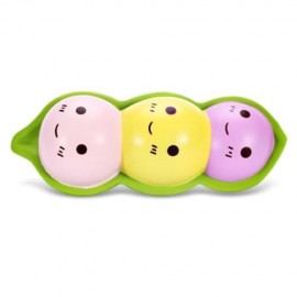 SQUISHYFUN PU SLOW RISING SIMULATE CUTE PEA BREAD TOY (PURPLE)