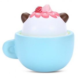 SQUISHYFUN PU SLOW RISING SIMULATE CUTE PANDA COFFEE CUP TOY (BLUE)