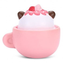 SQUISHYFUN PU SLOW RISING SIMULATE CUTE PANDA COFFEE CUP TOY (PINK)