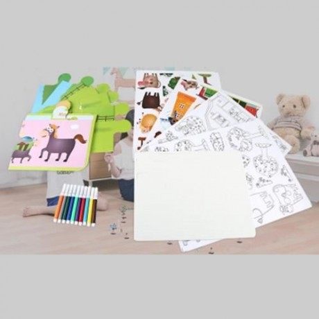 3D DRAWING PUZZLE FARM BUILDING BLOCKS EDUCATIONAL TOY (COLORFUL)