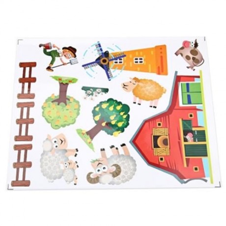 3D DRAWING PUZZLE FARM BUILDING BLOCKS EDUCATIONAL TOY (COLORFUL)