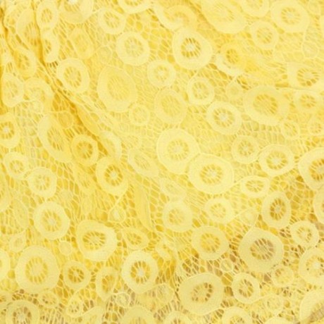 SOSOCOER 2PCS GIRLS SLEEVELESS CHIFFON TANK TOP LACE SKIRT (GOLD AND WHITE)