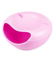 Double-deck Snack Storage Box Melon Seeds Container (PINK)