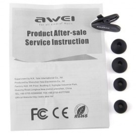 AWEI ESQ7 1.2M CABLE LENGTH IN-EAR EARPHONE FOR MOBILE PHONE TABLET PC (SILVER)
