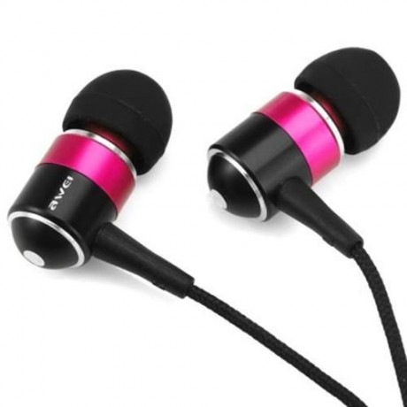 AWEI ESQ3 1.2M CABLE LENGTH IN-EAR EARPHONE FOR MOBILE PHONE TABLET PC (PINK)