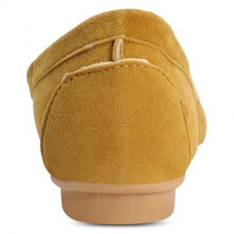 CASUAL ROUND TOE SLIP-ON NON-SLIP WOMEN FLAT SHOES (YELLOW)