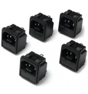 MULTIFUNCTIONAL DIY 3PIN POWER JACKS - 5PCS / AC 250V 10A (BLACK)