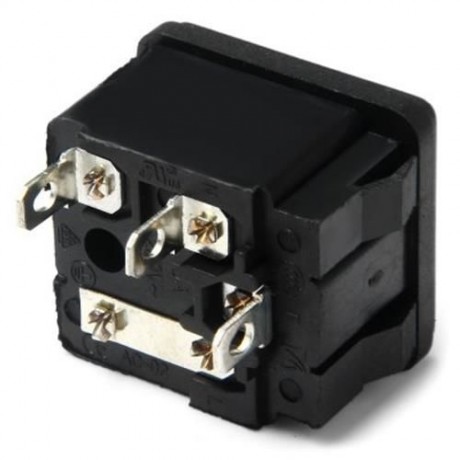 MULTIFUNCTIONAL DIY 3PIN POWER JACKS - 5PCS / AC 250V 10A (BLACK)