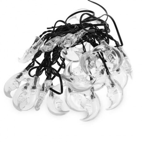 SOLAR POWERED WATERPROOF 20 LEDS LOVELY MOON STRING LAMP (WARM WHITE LIGHT)