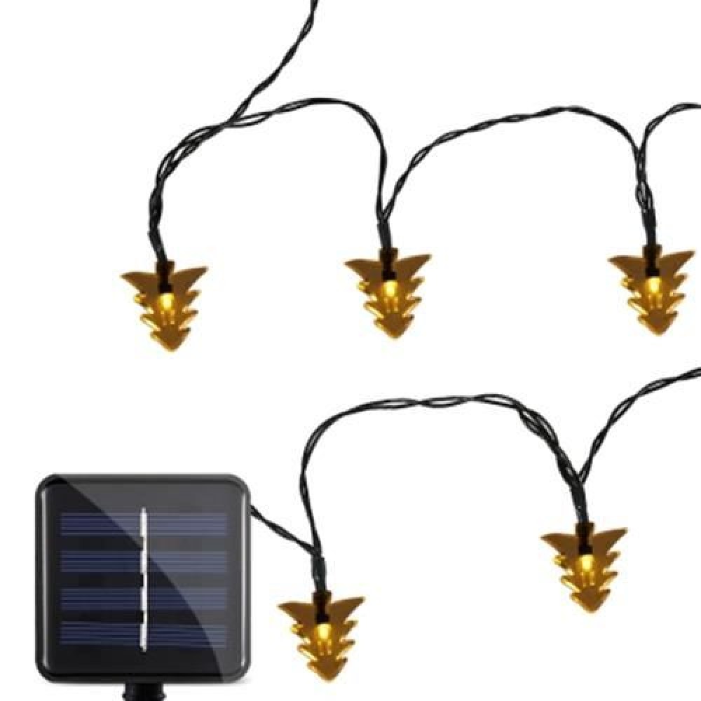 SOLAR POWERED WATERPROOF 20 LEDS XMAS TREE STRING LAMP (WARM WHITE LIGHT)