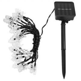 SOLAR POWERED WATERPROOF 20 LEDS XMAS TREE STRING LAMP (WARM WHITE LIGHT)