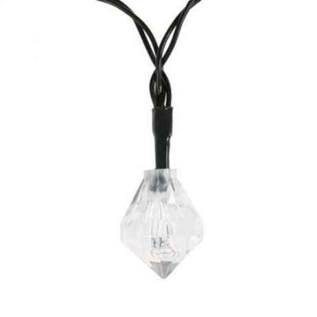 SOLAR POWERED WATERPROOF 20 LEDS DIAMOND STRING LAMP (WARM WHITE LIGHT)