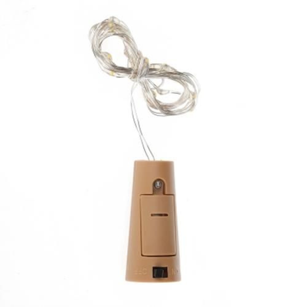 20 LEDS CORK SHAPE 2M WINE BOTTLE COPPER WIRE LIGHT STRING (BROWN)