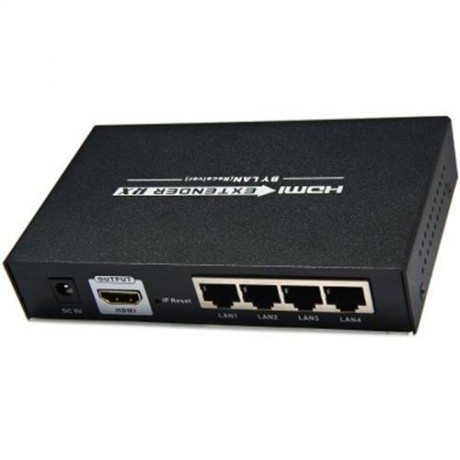 LKV374 HDMI EXTENDER OVER CAT5E / 6 TRANSMITTER AND RECEIVER KIT WITH 4 LAN PORTS ( AC 100