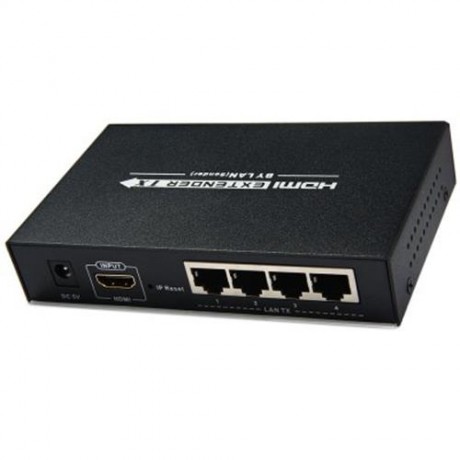 LKV374 HDMI EXTENDER OVER CAT5E / 6 TRANSMITTER AND RECEIVER KIT WITH 4 LAN PORTS ( AC 100