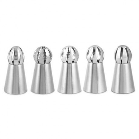 BAKING TOOL STAINLESS STEEL CAKE PIPING MOUTH (SILVER)