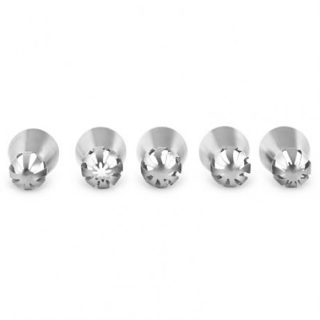 Baking Tool Stainless Steel Cake Piping Mouth (SILVER)