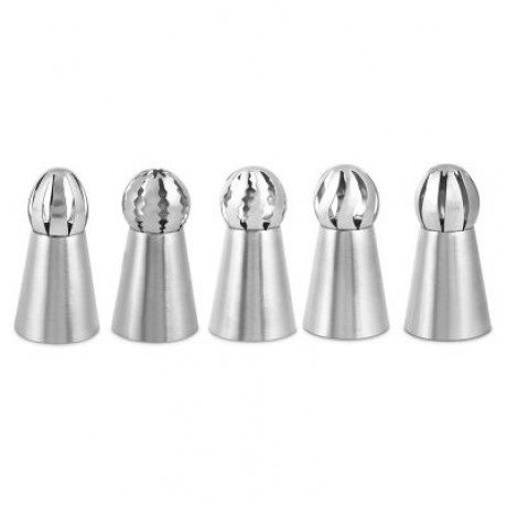 Baking Tool Stainless Steel Cake Piping Mouth (SILVER)